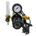LINZ Regulator Las CO2 + Heater 220V - Carbon Dioxide Regulator Brass Body REG815