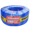SINGAMAS Selang Air PVC Dof Tebal Warna Biru 5/8 Inch x 50 Meter
