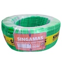 SINGAMAS Selang Air PVC Dof Tebal Warna Hijau 1/2 Inch x 50 Meter