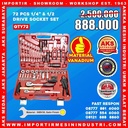 Kunci Sok Shock Soket Kunci Ring Pas Set Toolbox 72pcs + BUBBLE WRAP