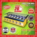 Kompor Panggangan Daging/Sosis Grill Roaster 6 Tungku Merk AKS CLBBQ6