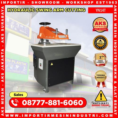 YN14T Hydraulic Swing Arm Machine Mesin Pon Kulit