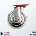 Roda Troli Nilon Putih Hidup 4" Roda nylon ballbearing 4 Inch hidup