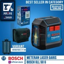 Bosch Meteran Laser Garis GLL 50 G Line Laser Level Green 15 Meter + Baterai Pack 3.7 V 1 Ah