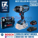 Bosch Impact Wrench Cordless GDS 18V-1600 HC Pembuka Baut 18V 3/4 Inch SET 4 AH