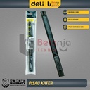 Deli Cutter Pisau Baja Hitam 9mm SK5 Kater Gunting Cutting Cuter 9 MM SK 5
