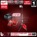 Milwaukee Led Remote Stand Light M18 ONERSAL-0 Lampu Kerja Set 18V 5AH