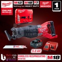 Milwaukee Super Sawzall Reciprocating M18 FSX-0C Sabre Saw Baterai Set 5 AH