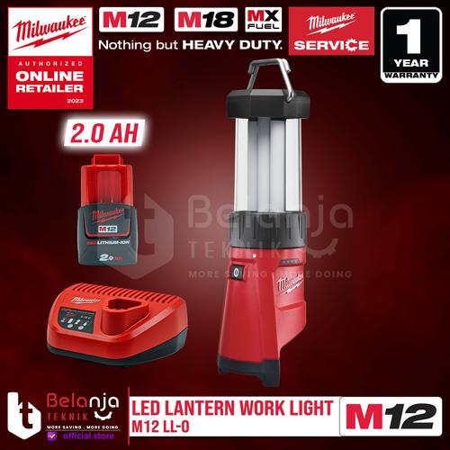 Milwaukee Led Lantern Work Light M12 LL-0 Lampu Kerja Set 12 Volt 2 AH