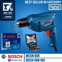 Bosch Mesin Bor Besi Listrik GBM400 10MM + Mata Bor Set Xline 33 PCS