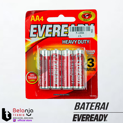 EVEREADY Merah Baterai Battery Batre Heavy Duty AA A2 Pack isi 4 pcs