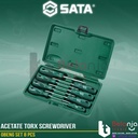 Sata Acetate Torx Screwdriver Set Box 8 PCS Obeng Set A Series 09305