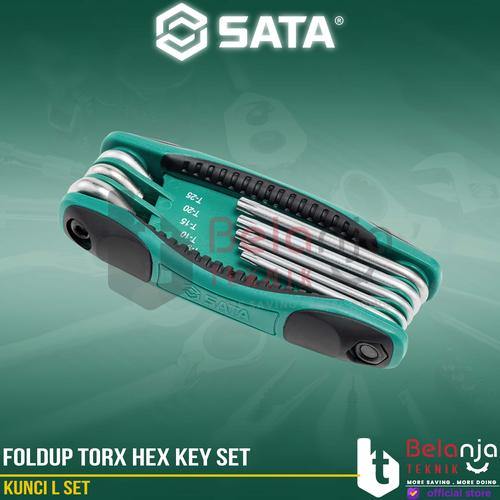 Sata Kunci L 09123 8 PCS FOLDUP TORX HEX KEY SET TAMPER PROOF