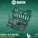 Sata Kunci Socket Set 60 PCS 1/2 Inch 09007 DR 6 PT Socket Set Metric