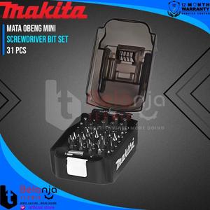 Makita Screwdriver Bit Set 31 Pcs Mata Obeng Mini Hex Shank 1/4 Inch