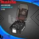 Makita Screwdriver Bit Set 31 Pcs Mata Obeng Mini Hex Shank 1/4 Inch
