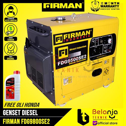 Firman Generator Set Diesel FDG 9500 SE2 Genset Solar Silent 6000 WATT