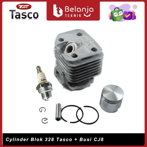 Sparepart Potong Rumput - Blok Mesin Tasco 328 + Busi CJ8