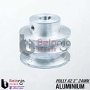 Pully Alumunium A 2 Jalur 3" As 24 mm Pulley Puli A1 3 Inch As 24mm