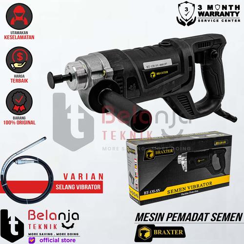 Mesin Pemadat Semen Cor Beton 900 Watt Braxter BT-135-SV Concrete Vibrator 900W BT135SV SET