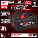 Battery Pack Milwaukee M18 FB8 Forge 8 Ah Baterai 18 Volt 8 AH 18V M18FB8 REDLithium Ion