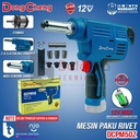 Dongcheng Mesin Paku Rivet Baterai DCPM50Z 12V Blind Riveting Gun DCPM 50 Unit Only