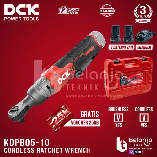 DCK Ratchet Cordless KDPB05-10EK Rachet Sock Wrench 12V Socket Sok 3/8