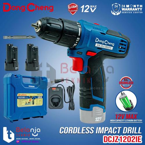 Dongcheng Impact Drill Cordless DCJZ1202i Mesin Bor Baterai 12V 10MM DCJZ 1202 I DCJZ1202 10 MM