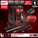 Milwaukee Backpack Wet & Dry Vacuum M18 FBPV-0  Penghisap Debu SET 18V