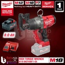 Milwaukee High Torque Wrench M18 ONEFHIWF1-0X Pembuka Baut Set 18V 8AH