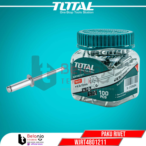 Total Paku Rivet 4.8 X 12 mm 100 Pcs WJRT4801211 Paku Ripet Alumunium