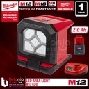 Milwaukee Led Area Light M12 AL-0 Lampu Senter Kerja Set 12 Volt 2 AH