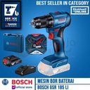 Bosch Mesin Bor Baterai Cordless Drill GSR 185 LI 18V + X-line 34 Pcs