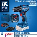 Bosch Mesin Bor Baterai Cordless Drill GSR 185 LI 18V + X-line 34 Pcs