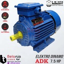ADK Mesin Penggerak Dinamo Electro Motor 7.5 HP 3 Phase 4 Pole Rpm1400