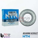 NTN Ball Bearing 6205 ZZ 25mm x 52mm x 15mm Laker Laher Klahar 6205 ZZ