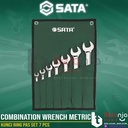 Sata Kunci Ring Pas Set 7 PCS 09070 Combination Wrench Metric 8-19MM