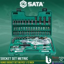 Sata Kunci Socket Set 86 PCS 1/2 Inch 09013 DR 6 PT Socket Set Metric