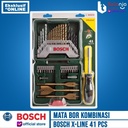 Bosch Mata Bor Kombinasi X-line Set 41 pcs Titanium Plus Obeng Tangan