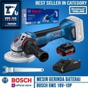 Bosch Mesin Gerinda Baterai GWS 18V-10P Set Charger Battery 4Ah 18V
