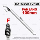 Mata Bor Tuner Cunner Panjang 100mm 10cm Porting Isi Lengkap Mini Grinder Set Long Cuner Porter Tungsten Carbide 10pcs Untuk Melubangi Bubut Besi Kuningan Kayu Plastik Cone Spiral 1/8 Inch Shank 3*6mm Mata Gerinda Mesin Cuner 2 Arah