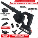 Mesin Blower Baterai 998V 2 IN 1 Meniup / Menghisap Blower Keong Tangan Baterai Cordless Alat Peniup Angin Kencang Pengering Grooming Pengering Bulu Anjing Kucing Handheld Leaf Cleaner Clearing Dust & Small Trash, Car, Computer Host, Lawn Care, Gravel for