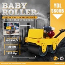 Mesin Dorong Diesel Baby Roller Tandem Compactor Double 1/2 Drum Vibro Pemadat Perata Aspal Tandem YDL-S600B Merk Yongdeli