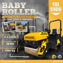 Baby Roller Mesin Dorong Mini Double 1/2 Drum Vibro Pemadat Perata Aspal Tandem YDL- S900 Merk Yongdeli
