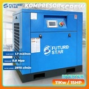 Kompresor Pengering Angin Udara Air Compressor Screw Inverter 11KW 15HP 8 Bar/10 Bar