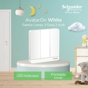 Schneider Electric AvatarOn Saklar 3 Gang 2 Arah White - E8333L2LED_WE