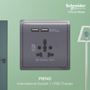 Schneider Electric Pieno Int Socket 16A USB 2.1A - E8242616USB_LS
