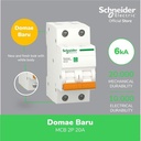 Schneider Electric NEW DOMAE MCB 20A 2P - DOMF01220
