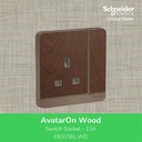 Schneider Electric AvatarOn switched socket 13A Wood - E8315N_WD