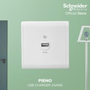 Schneider Electric PIENO USB Charger - 1 Gang 2.1A - E8231USB_WE